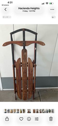 Vintage Wooden Snow Sled
