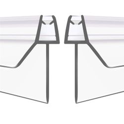 2-Pack Frameless Shower Door Bottom Seal (1/4'' X 39'') Clear Glass Shower Door Sweep Strip can Covers up to 23mm Gap - Stop Leaks=S2-129