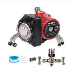 Instant Hot Water Recirculating Pump Kit for Tank Water Heater, Hot Water Circulation System with Timer and Thermal Bypass Valve, Under Sink Hot Water