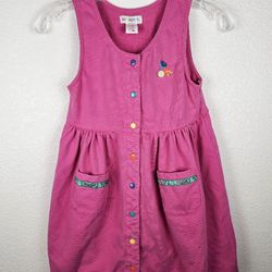 Vtg GYMBOREE Girls Dress Size XX-Large(6-7 years old) Hot Pink