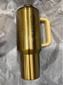 Stanley x Messi Quencher ProTour 40oz/1.18L Gold Tumbler w/ Handle Flip Straw