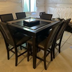 6 Chairs And High Table 