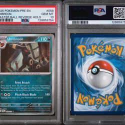 Umbreon 059/131 Master Ball Reverse Holo PSA 10