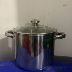 Brand New Stainless Steel Pot With Glass Lid