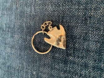 Costume jewelry key chain in silver
