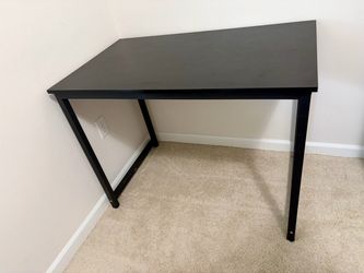 Black Desk with Metal Legs