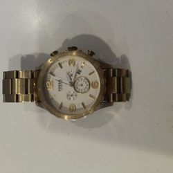 Gold Fossil Watch