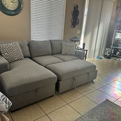 Pull Out Sofa Gray Sofa Memory Foam