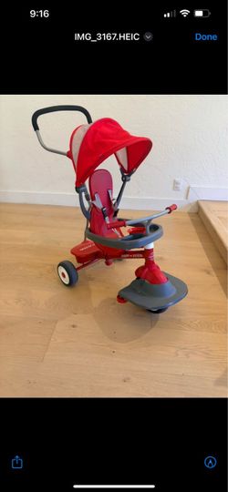 Radio Flyer 4-in-1 Stroll 'N Trike - Red Kids Tricycle