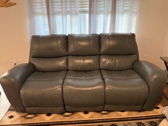 Leather reclining couch