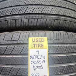 💥4 USED MICHELIN TIRES 235/55/19