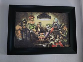 Batman Villains Poker Night Framed Painting