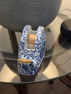 Vintage Blue and White Dispenser