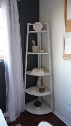 Corner 5-Shelf Bookshelf