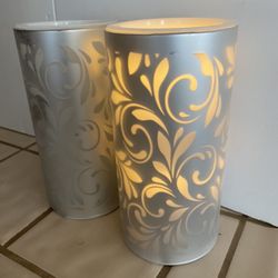 Light Up Silver Candles 