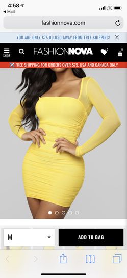 Size medium yellow dress