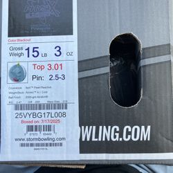 Storm Physix Blackout 15LB NIB 