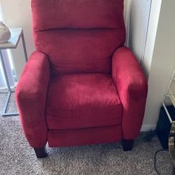 Two Big Beautiful Soft Burgundy Chairs