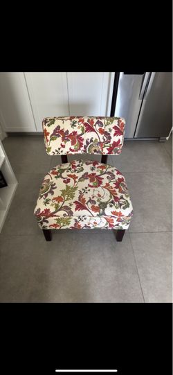 Floral Upholstered Accent Chair