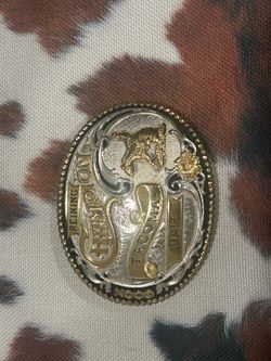 2008 Reining Horse Champion Trophy Belt Buckle