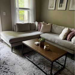 West Elm 2 Sectional Couch 