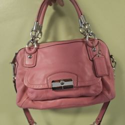 Coach Leather Kristin Pink  Satchel & Shoulder Strap Bag, F22304
