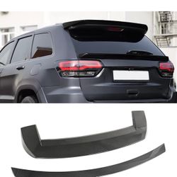 Rear Roof Spoiler with Trunk Splitter Tailgate Mid Spoiler Wing for Jeep Grand Cherokee 2014-2020 R Style Carbon Fiber
