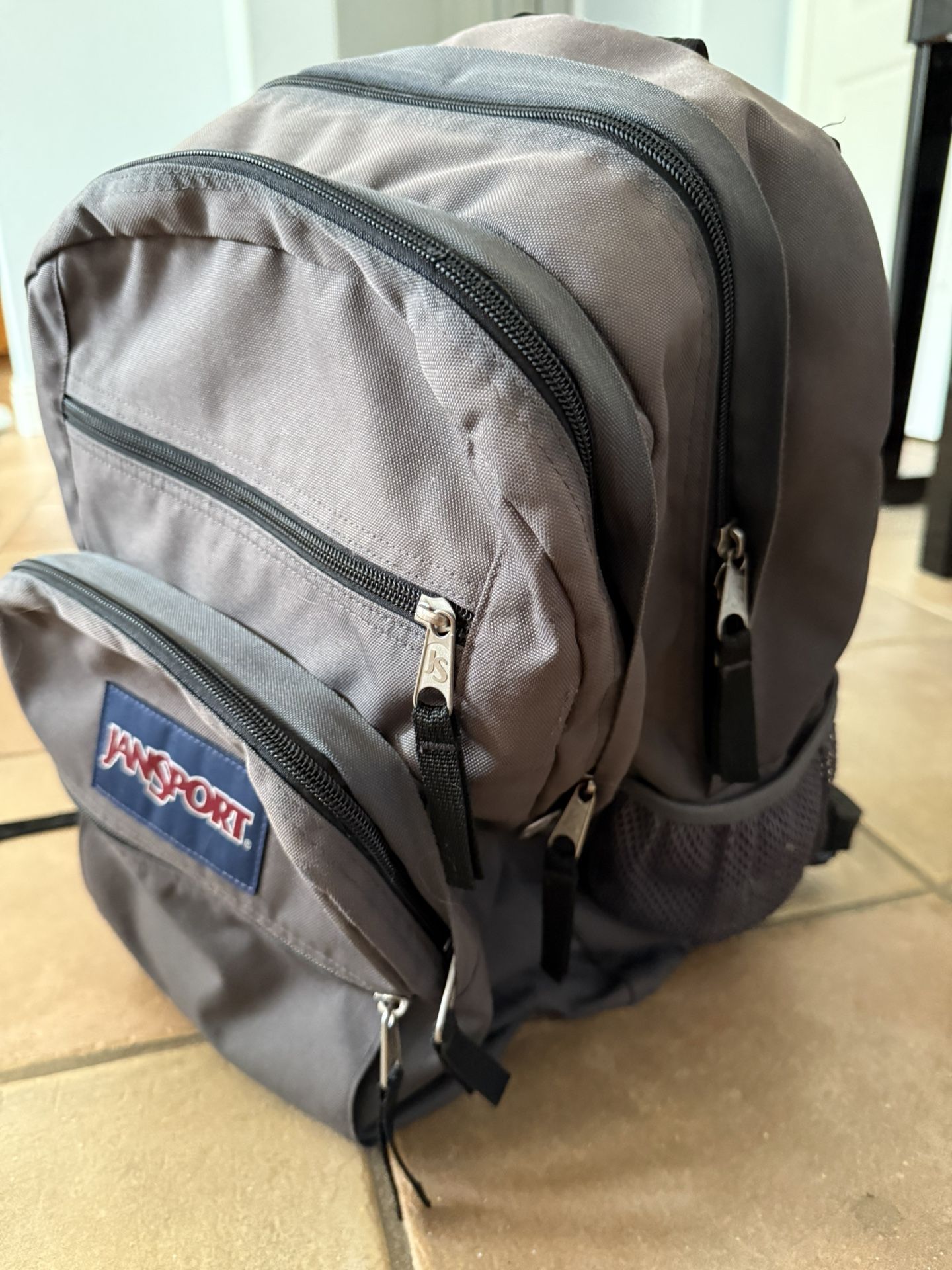 Jansport Big Student Backpack in Light Grey