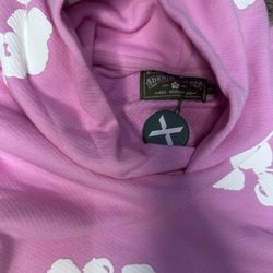 Pink Denim Hoodie Size Large (stockx Verified)