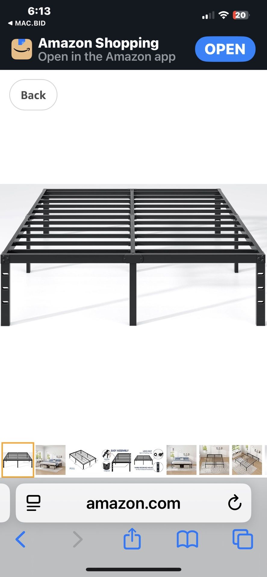 FULL BED FRAME NEW IN BOX