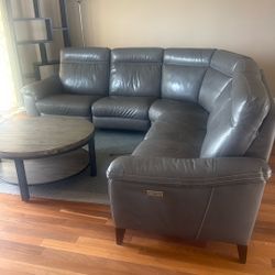 Sectional Leather Sofa Couch Recliner 
