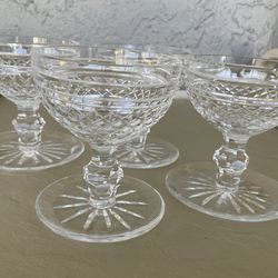 VTG Waterford Crystal Castletown Stemmed Dessert Glass-4.5 In Tall- Set Of 4 