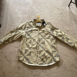 Stüssy Quilt Pattern Long Sleeve Shirt