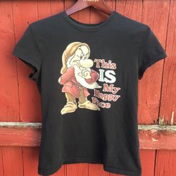 Disney Grumpy This Is My Happy Face T-Shirt - Size Large