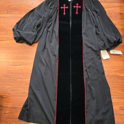 Murphy Robes Pulpit Robe: Black with Red Chest 36