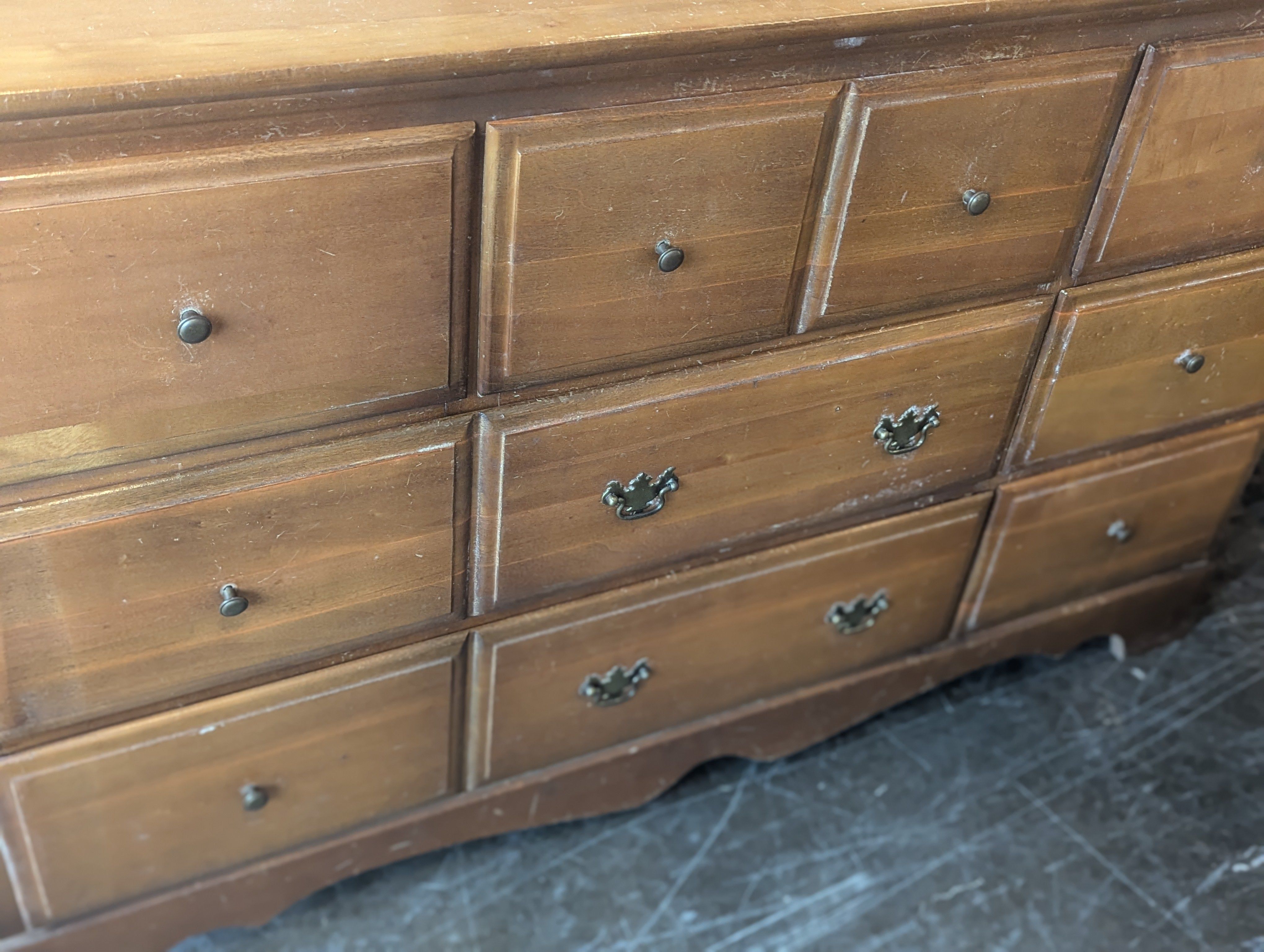 7 Drawer Lowboy With Mirror