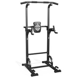 Sportsroyals Power Tower Pull Up Bar Station, 450LBS Stable Pull Up Dip Station for Home Gym Strength Training Equipment