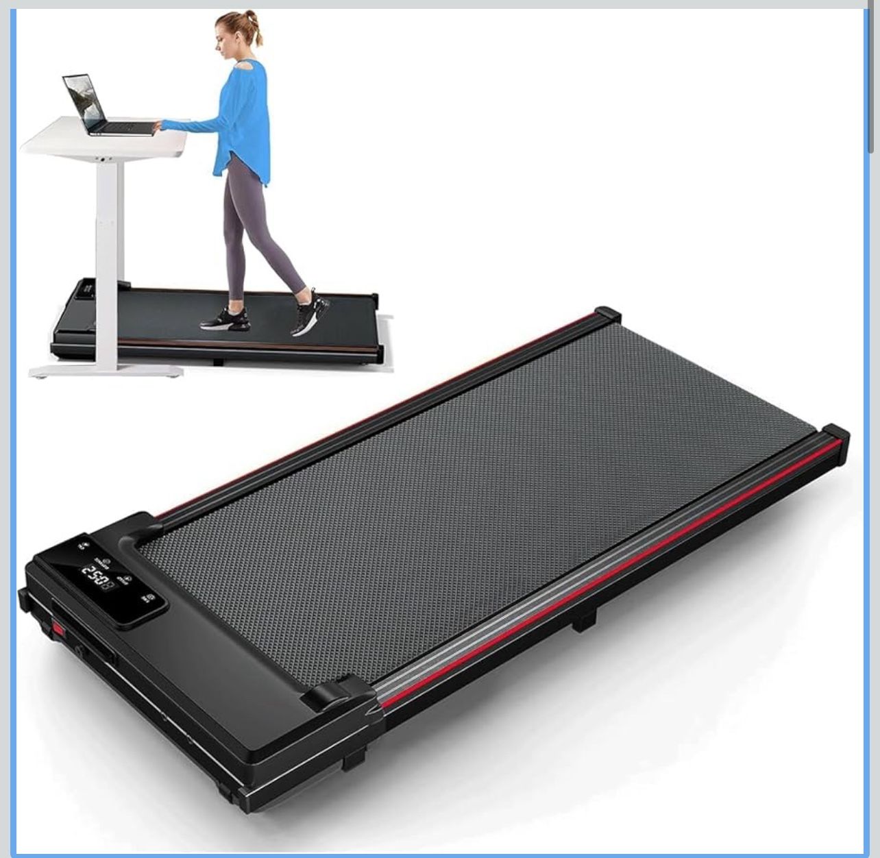 Walking Pad Treadmill, Portable Under Desk Treadmill, 2.5HP Folding Treadmills for Home Office, Portable treadmill Running Device for Home and Office