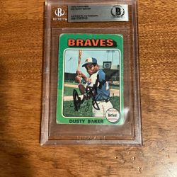 1976 Topps Mini Dusty Baker Authentic Autograph 