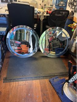 2led circle mirrors