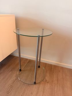 Glass side table