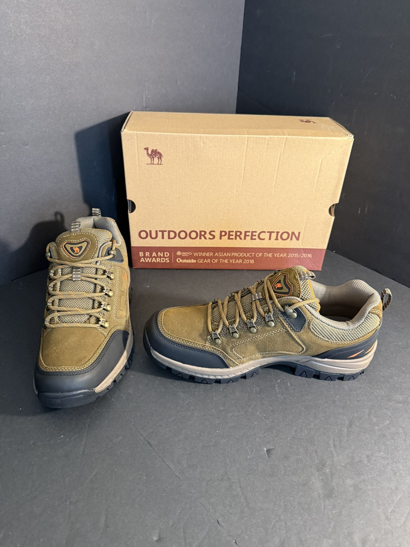 Camel Crown Men’s Hiking/Work Boots Khaki Size 10