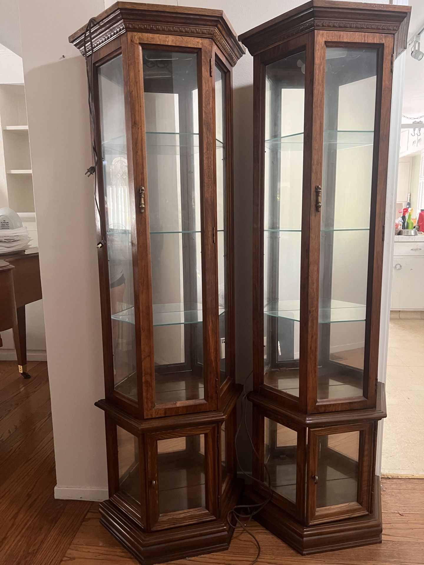 Two Illuminating Display Cabinets