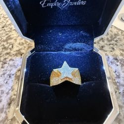 Custom Two-Tone 5 Point Star Ring