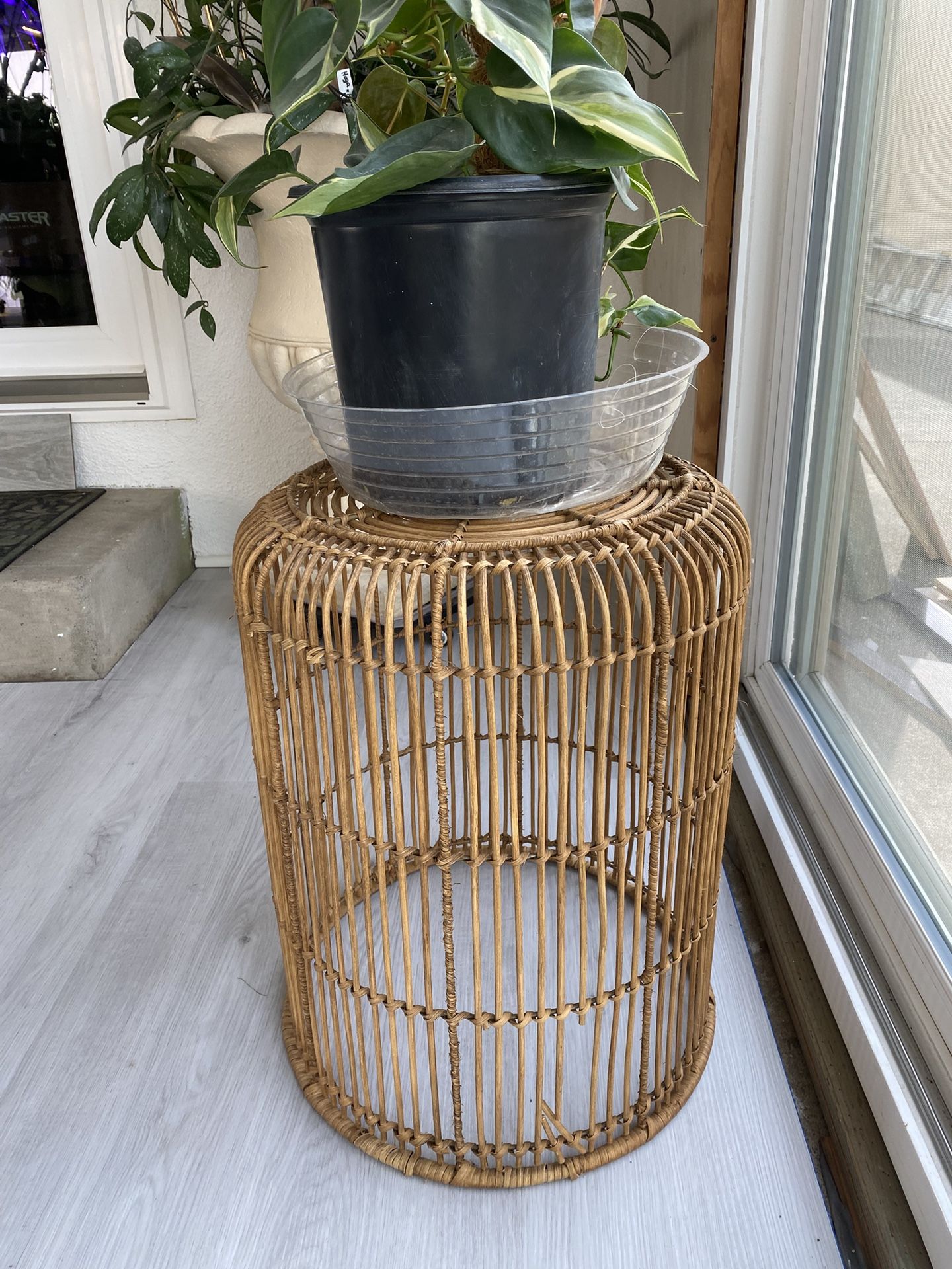 Large Boho/ Rattan Plant Stand 