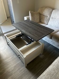 Coffee table lift top