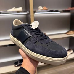 Men’s Hogan H668 Navy Suede Leather Sneakers NWT