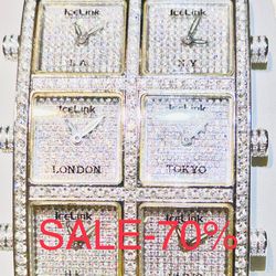 Diamond Watch Icelink LIMITED EDITION #50 Of 1000 12.5 Carats 1300 NATURAL Diamonds 💎💎 LIQUIDATION SALE -65% SAVE $40,000  SEE APPRAISAL 4 DETAILS