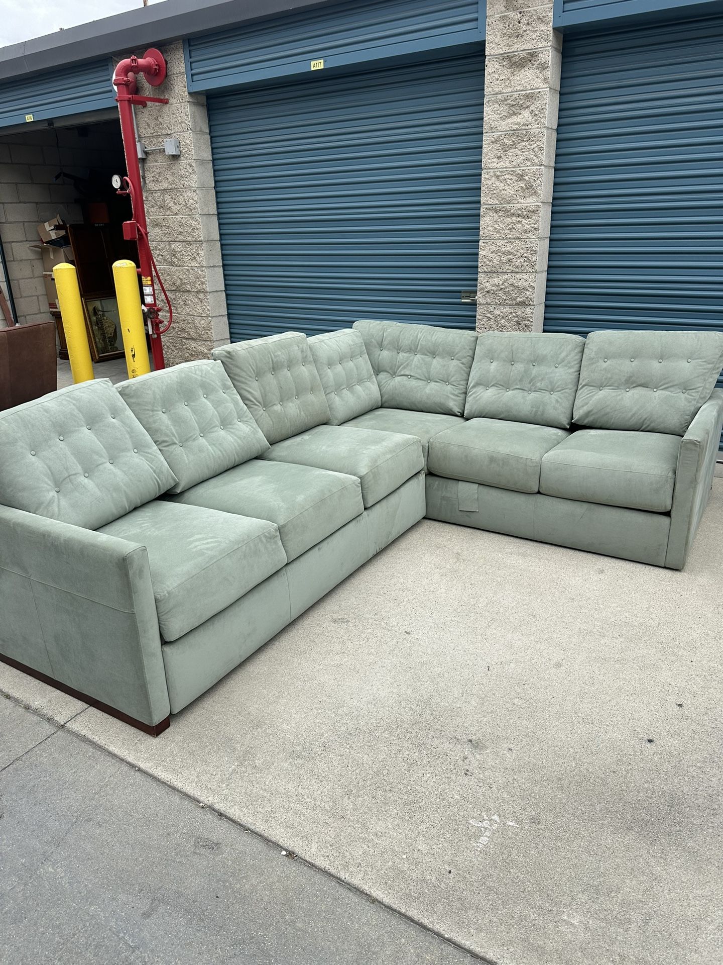 American Leather Sectional Sleeper 