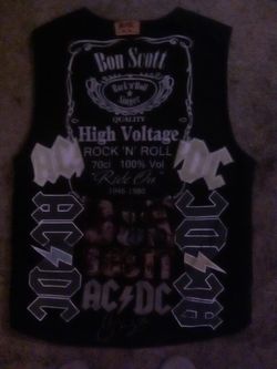 Volcom XL OR LARGE- /AC/DC VEST W/ OVER 8 HOURS OF SEWING